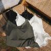 Silky Lace Modal Cotton Blend Camisole Bra Tank with Chest Pads