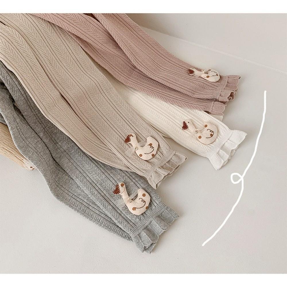 Thin Cotton Kids Cotton Legging Elastic Waistband Lace Trim Tight Spring Autumn Layering Little