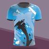 Men's T-Shirts Crew Neck Short Sleeve Colourful Print Tennis Series Sportswear T-Shirt Gym Tops Short Sleeved O-Neck Tshirts