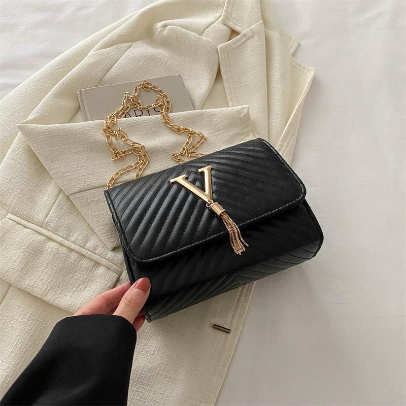 Fashionable Spring Women s Shoulder Bag Trendy Simple Small Square Crossbody Bag чёрный
