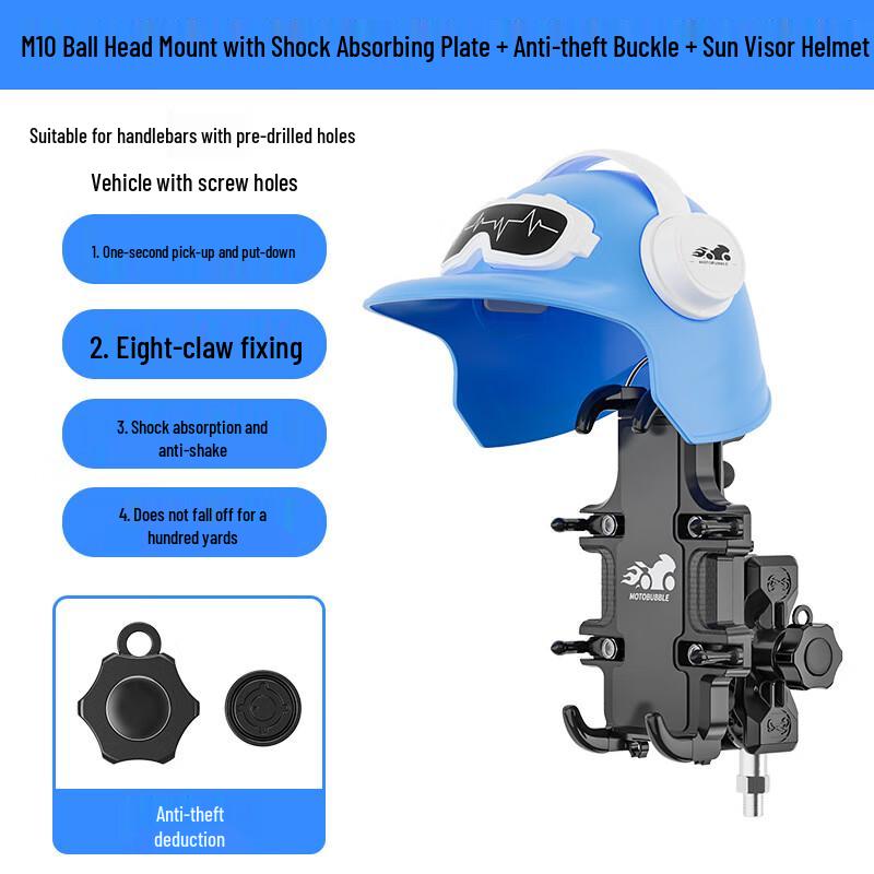 Lishi Bicycle Phone Mount with Sun Visor One Size
