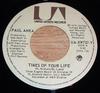 7inch Record PAUL ANKA  Times Of Your Life  Water Runs Dee UAXW737Y UNITED ARTISTS  1975 Canada Pop Used