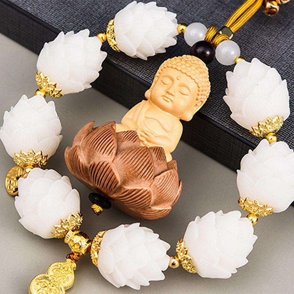 Good Luck Car Hanging Decoration Exquisite Car Upholstery Soft Circle Lotus Car Pendant  Automobile
