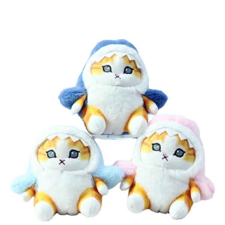 Entzückender Plüsch Hai Katze Schlüsselanhänger Puppe Süßes Accessoire Perfekt zur Taschen Dekoration