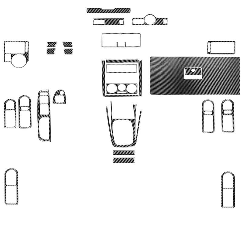 Car Carbon Fiber Interior Button Panel Trim Sticker Frame For VW Golf 4 GTI Jetta MK4 1999-2004 Styling Accessories