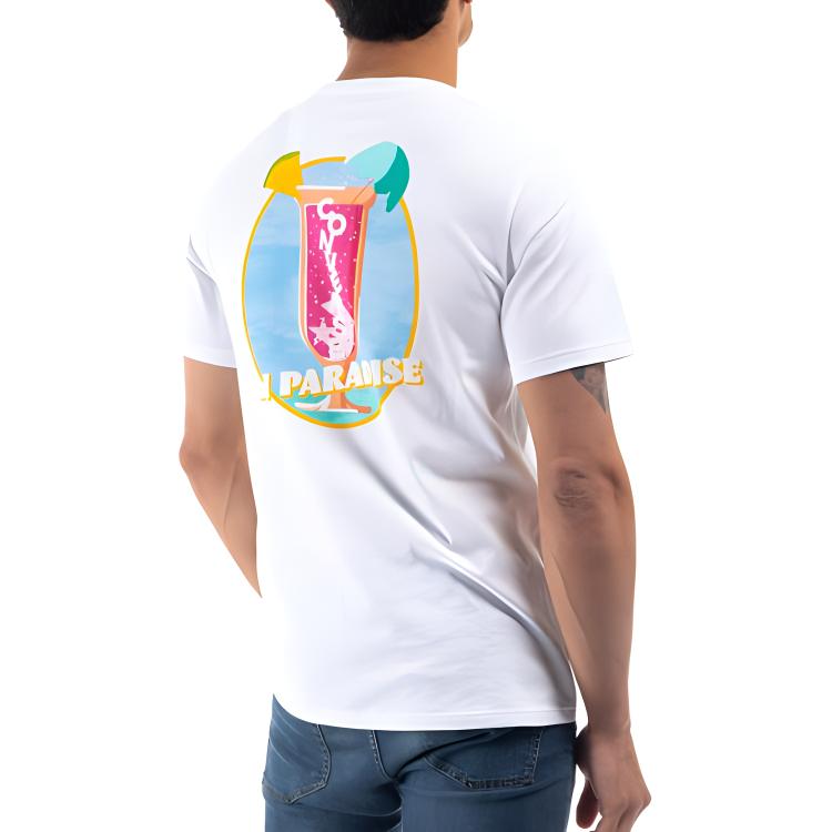Converse Tropical Drink T Shirt Men's White 10024749-A02