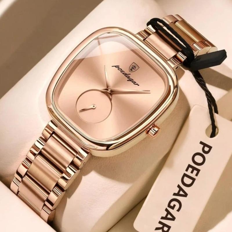 POEDAGAR Top Fashion Woman Wristwatch Waterproof Stainless Steel Quartz Ladies Watch Luxury Elegant Watches Female