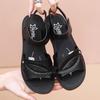 Sandals Women's Summer Flat Heel Soft Sole Comfortable Non-slip Medium Flat Sole In the Elderly Women's Shoes Elderly Shoes