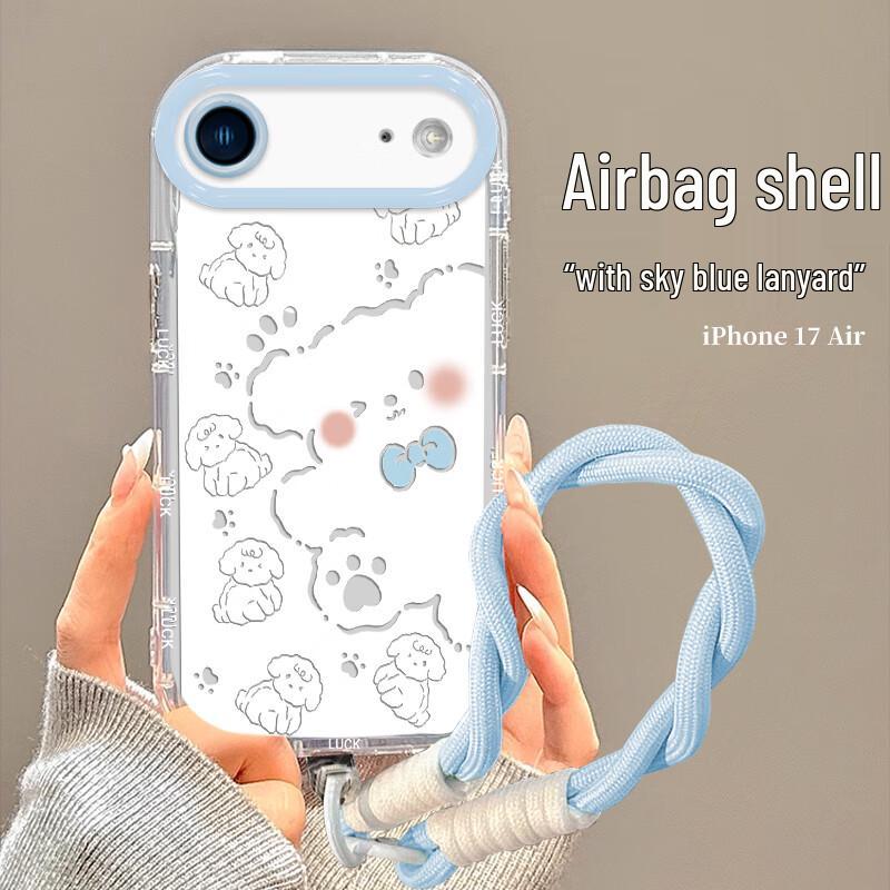

Apple iPhone Air Cartoon Dog Phone Case with Lanyard iPhone Air