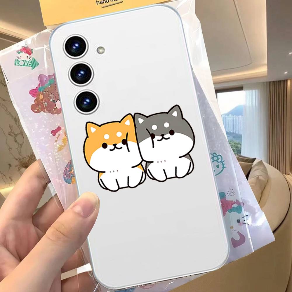 S-Shiba I-Inu Phone Case For Samsung Galaxy Transparent Cover A52 A12 A51 S21 Edge S22ULTRA S23 S24 S20LITE Plus Ultra