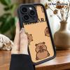 Phone Case: 2D Flat Design Suitable for iPhone 18 17 16 15 14 13 Pro Stepped Protective Case, Scattered Capybara Heads, Christmas and Halloween Gifts