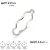 XINYI Stainless Steel Ring Minimalist Sea Wave Light Luxury Elegant Couple Rings For Women Jewelry Wedding Trendy Fine Gifts