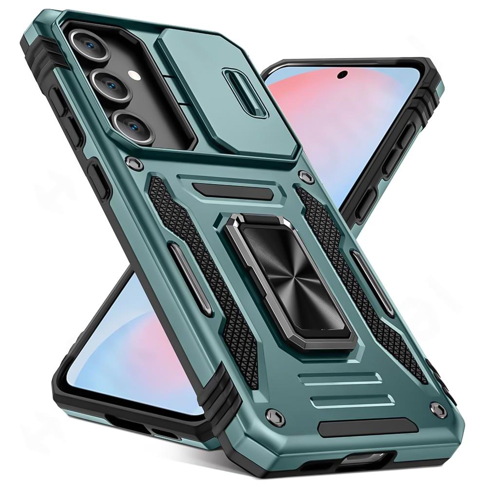 Slid Camera Anti-Drop Protect Cover For Samsung A57 A37 A56 A36 A26 A16 A55 A35 A25 A15 A54 Metal Ring Magnetic Stand Phone Case