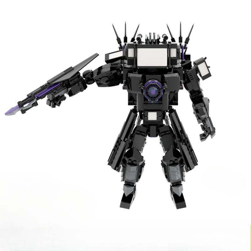 835 stk/sett Skibidi Toalett Giant Versjon Oppgradert Titan TV Mann Byggeklosser DIY Monterte Murstein Leker til gutter Julegaver