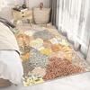 Naturväxter Tryck Matta Patchwork Design Vardagsrumsmatta Lövmönster Absorberande Halkfri Lantlig Stil Heminredning Matta