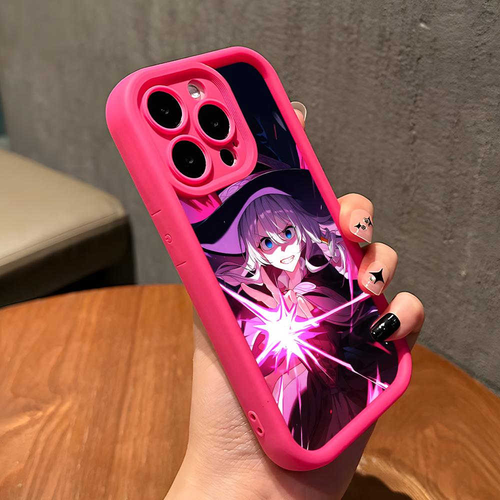 Wandering Witch Elaina Thicken TPU Mobile Phone Case for iPhone 17 16 15 14 13 12 11 Air Pro Max Plus Colorful Cover