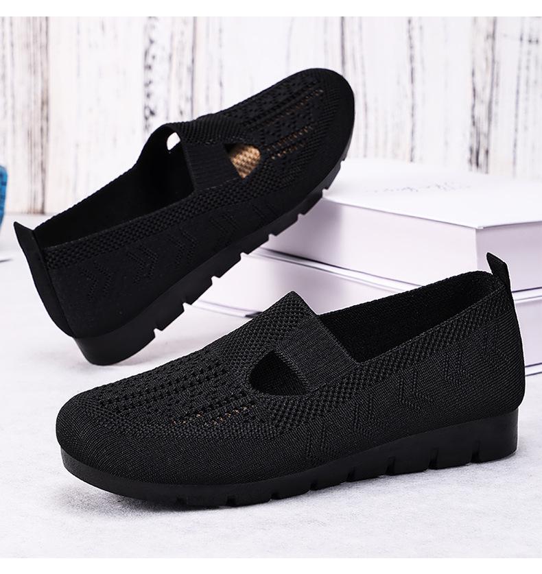 Women's Summer Flyknit Breathable Casual Shoes - Lightweight, Comfortable, and Versatile
