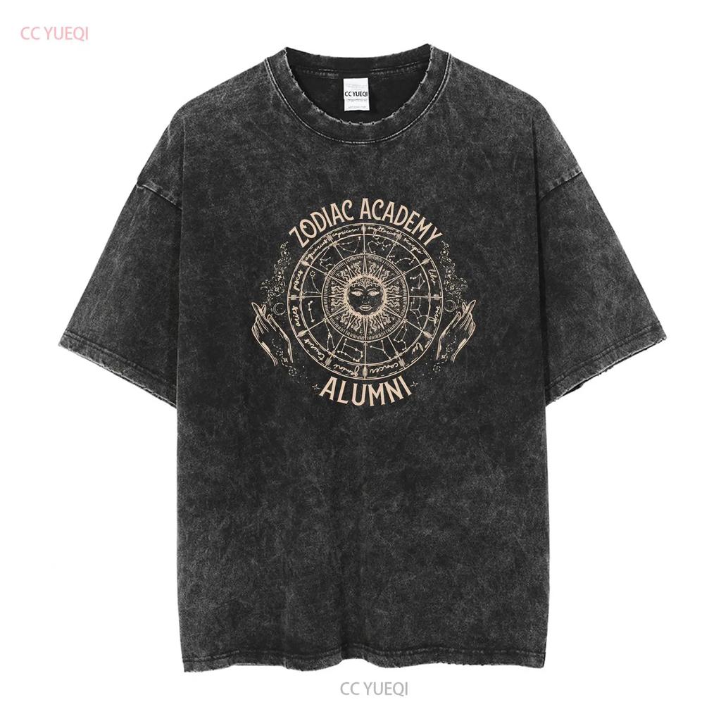 Zodiac Academy Alumni Licensed Distressed T Shirt Merch Vega Twins Signs Star Constellations Long or Short Sleeves Vintage