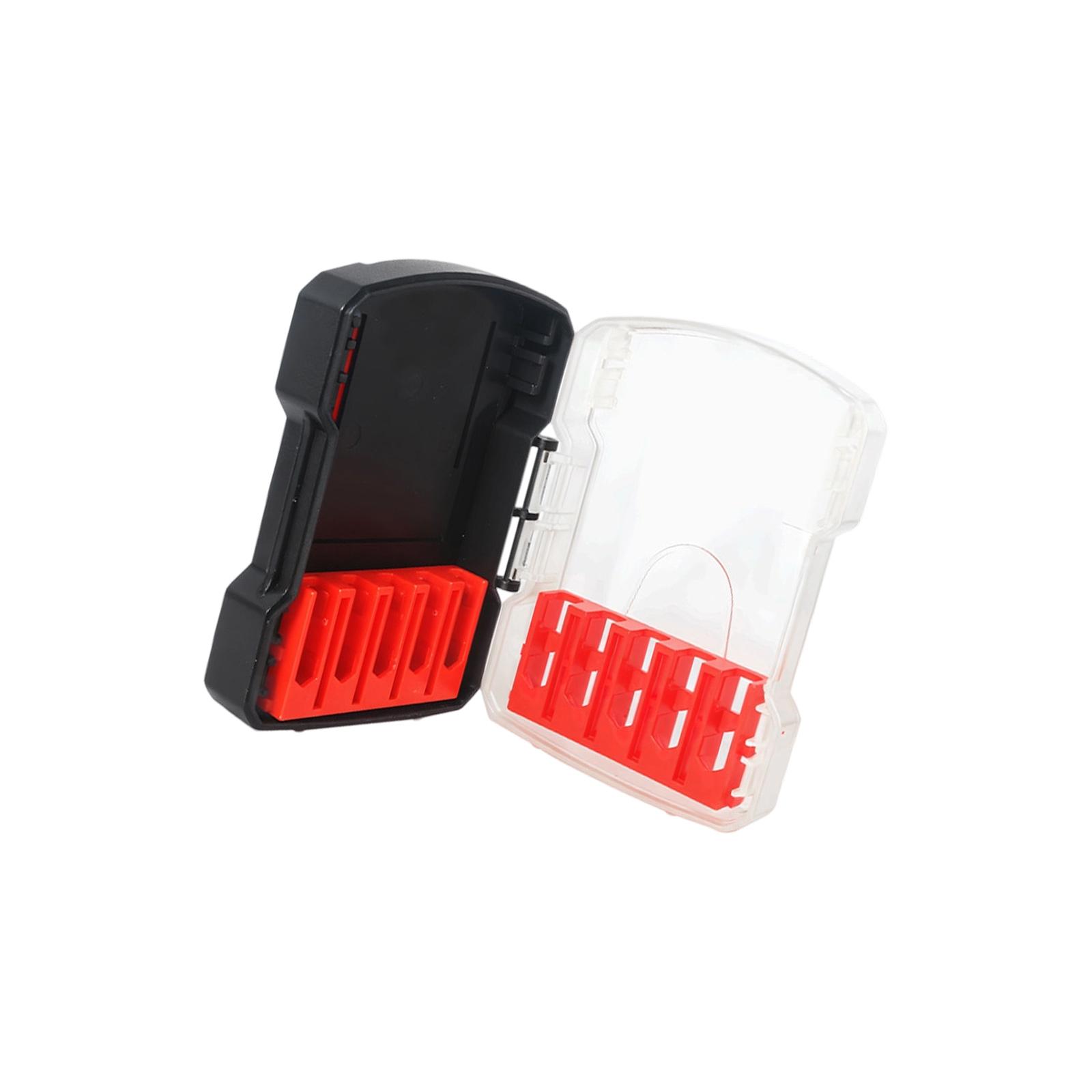 

Professional Drill Bit Storage Container Holder Adjustable Dividers Anti Slip Base Portable Organizer For Workshop Tool