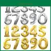 Elegant 40 Inch Gold And Silver Number Foil Balloons For Kids Birthday Parties