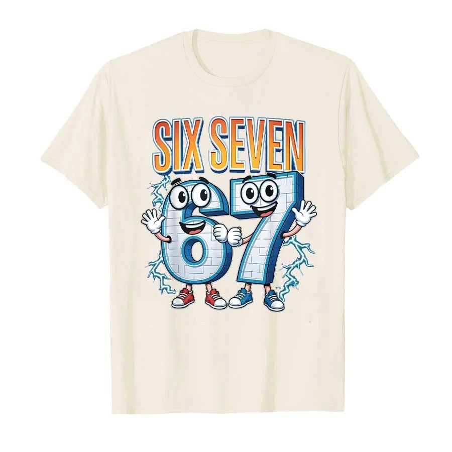 Summer Funny Six Seven Italian Gaming Meme T-shirt Men Women Oversized Cotton T Shirts High Quality Short Sleeve Tops