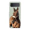 Case For Samsung Galaxy Z Flip 3 4 5 Transparent Fold Hard PC Shell For Galaxy Z Flip 3 5 Cover Galloping Horse Girl Drawing
