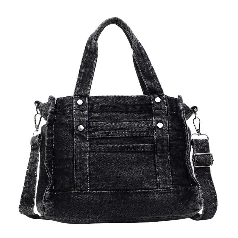 Handbag bag women's new fashion denim shoulder messenger women's bag commuter casual tote bag
