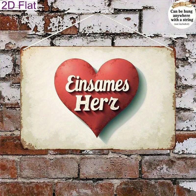 Peinture décorative métallique rétro pour la Saint-Valentin pour chambre à coucher de couples, salon, café, bar, restaurant