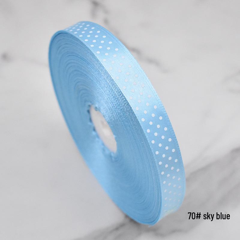 

Атласная лента в горошек для украшения подарка с печатью индивидуального логотипа