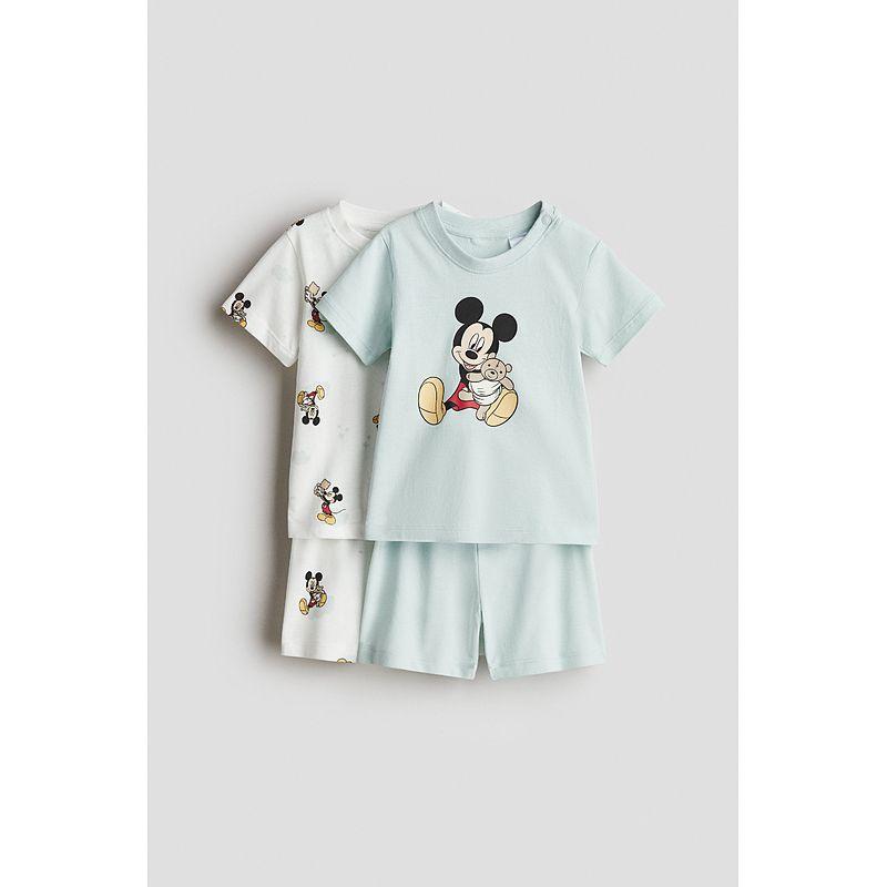 

[Серия Disney] HM Детская одежда Домашняя одежда для маленьких девочек 25 Осень Хлопковый костюм-пижама с Микки 1142881 Light green Turquoise/Mickey Mouse 110/56(3-4Y)