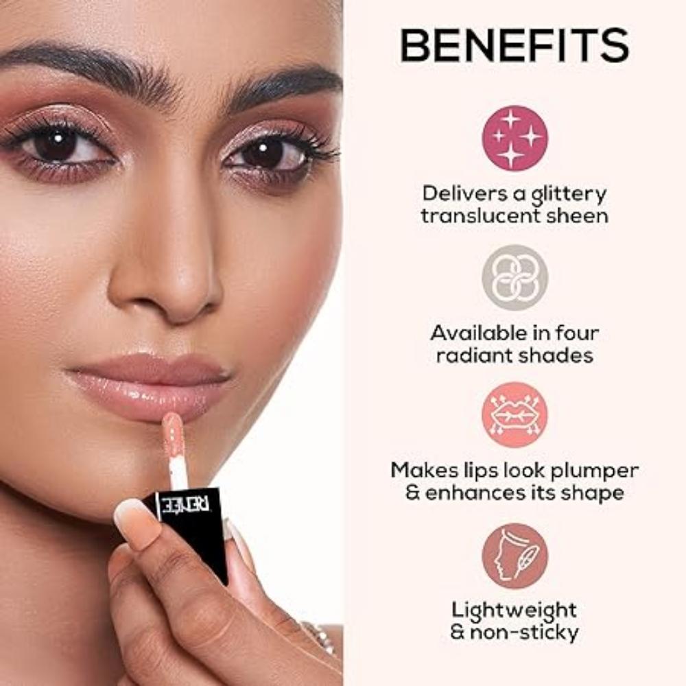 RENEE See Me Shine Minis Gloss Party Lip Gloss Combo 1ml Each, Non Sticky & Non Drying Formula,