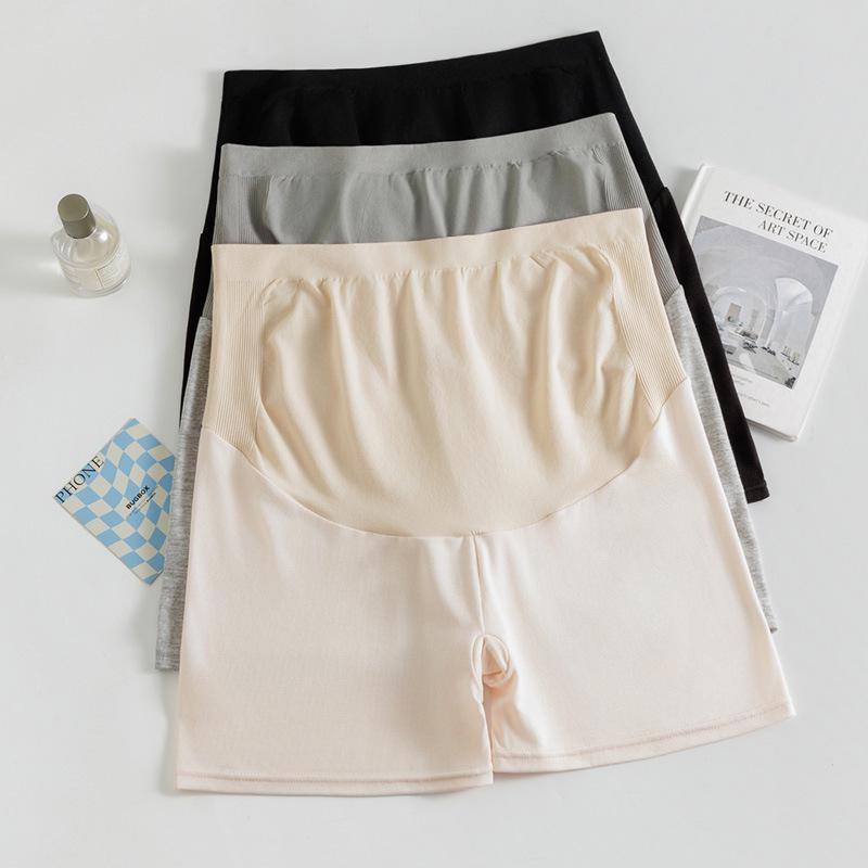

2026 Plus Size Fine Ribbed Maternity Shorts, Three-Quarter Length, Anti-Exposure, Wearable Throughout Pregnancy, Suitable for Up to 200 Jin. One Size чорний