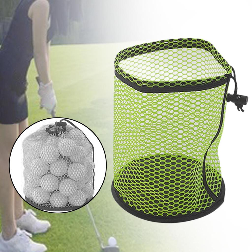 Portable Golf Ball Net Bag Durable Polyester Storage Sack Breathable Mesh Design for Outdoor Travel and Golf Equipment