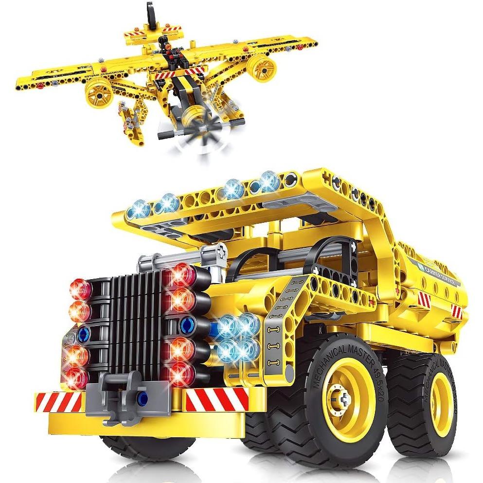 Toy City Building Blocks,2-in-1 Technic,Truck,Aircraft,Construction Toy,Construction Set, 361 Pieces,Creative Gift for Children,STEM Educational Toy