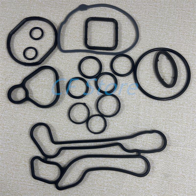 Schwarzes Kühlsystem Dichtung Ölkühler Dichtungssatz 24445723 55354072 55354071 Für Chevrolet Cruze 1.6L 1.8L Sonic Astra Zafi
