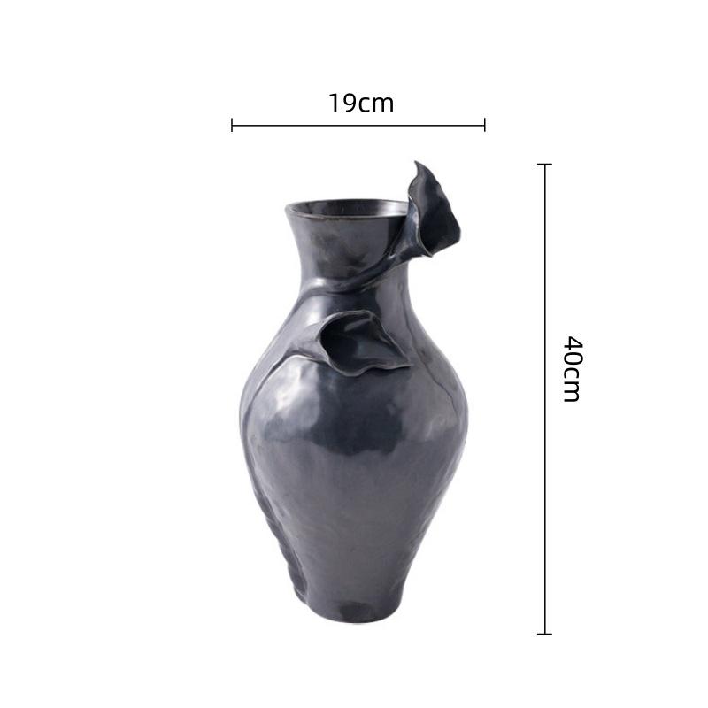 Ceramic Vase Three-dimensional Flower Calla Lily Handmade Ceramic Jar Flower Vase Floral Arrangement Home Decoration Accessories
