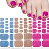 Solid Color Glitter Toenail Stickers, Popular Cross-border Toenail Stickers, Nail Art Stickers, Waterproof Toenail Stickers.