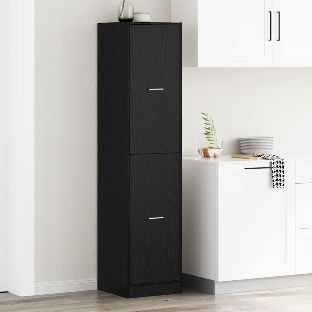 Pharmacy Cabinet Black Oak Effect 40 x 41 x 174.5 cm