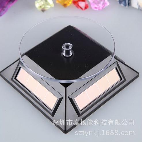 

Amorphous Silicon Solar Rotating Jewelry and Digital Products Display Stand 100x100x45 mm