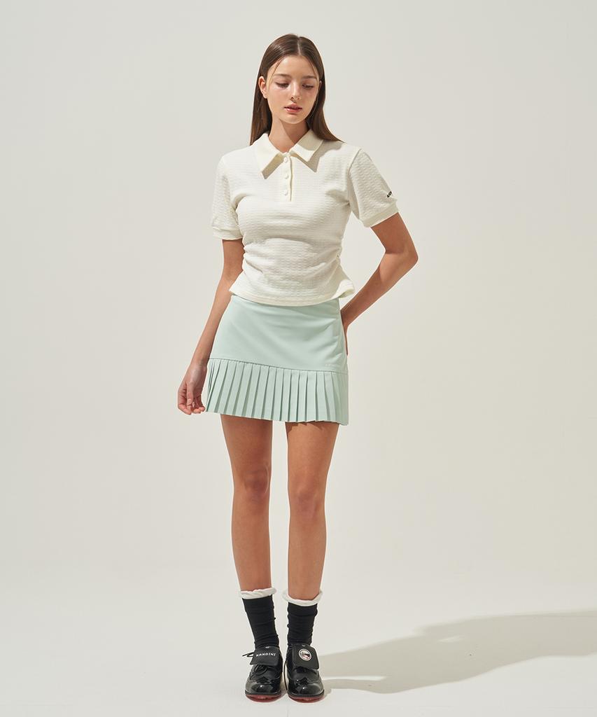 KANDINI Mint Pastel Pleated Skirt