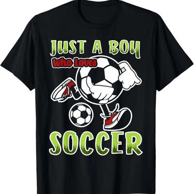 Gewoon een jongen die van voetbal houdt Quote voor Voetballer T-shirt