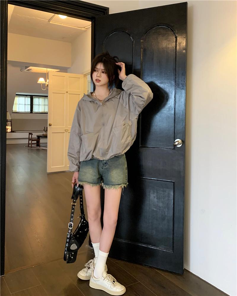 Women's Korean-Style Hooded Sun Protection Jacket - Summer 2026 Windbreaker Cardigan.