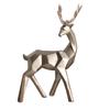 2 Stück Moderne Harz Hirsch Statue Skulptur Heim Desktop Schrank Ornamente Dekoration (golden)