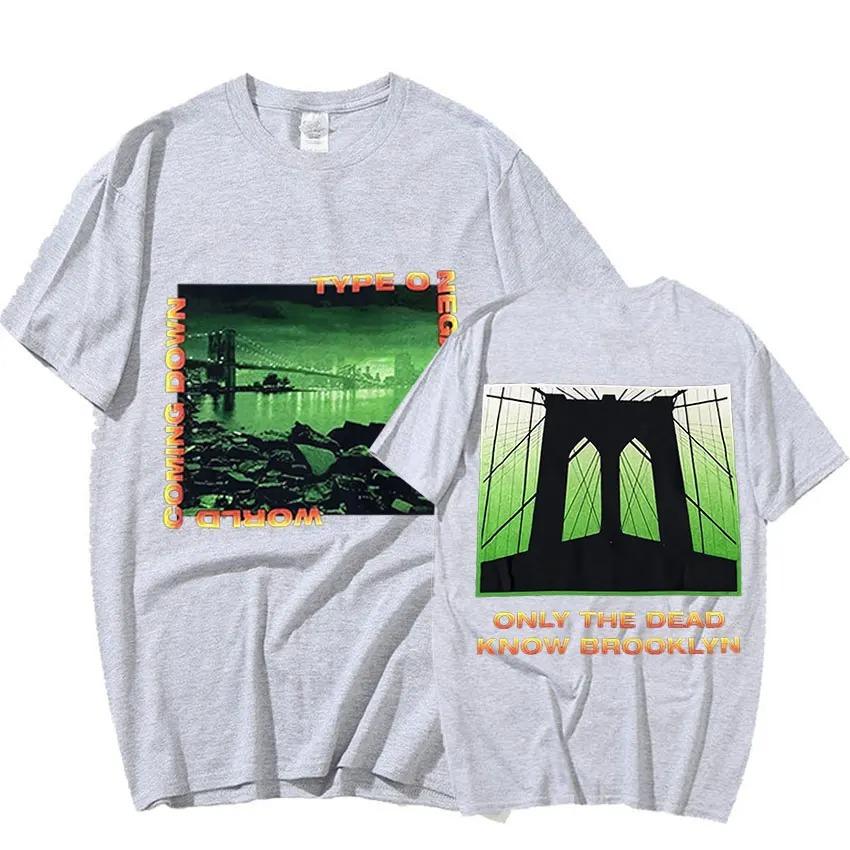 Rockband Type O Negative Tryck Bomulls T-shirt Män Kvinnor Hip Hop Tee Kortärmad T-shirt Sommar Oversized T-shirts Toppar