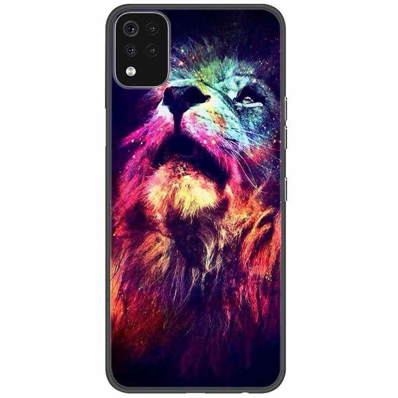 Phone Case For LG K42 K52 K62 Q52 Case Soft Painted Wolf Silicone Black Covers For LG K62 Cases K 42 Shockproof Funda for LGK52