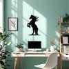 Custom Metal Horse Silhouette Wall Art Rearing Equestrian Sculpture Outdoor Decor