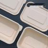 Jiucaijiang Biodegradable Corn Starch Disposable Square Food Container, 1000ml