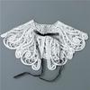 Removable Lace Doll Fake Collar Women Tie Ladies White Shawl Wrap Detachable Embroidered Lapel False Collar Clothes Accessory