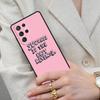 Pastel Pink Quotes Hearts Cell Phone Case for Samsung Galaxy S26 Ultra S25 S24 S23 S22 S21 S20 Note10 Cover