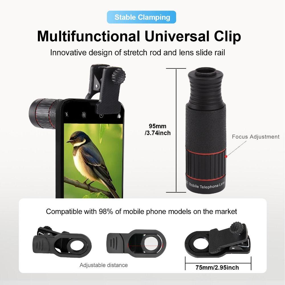 Monocular Monocular Zoom Cell Phone Lens Universal Mobile Phone Lenses  Smartphone